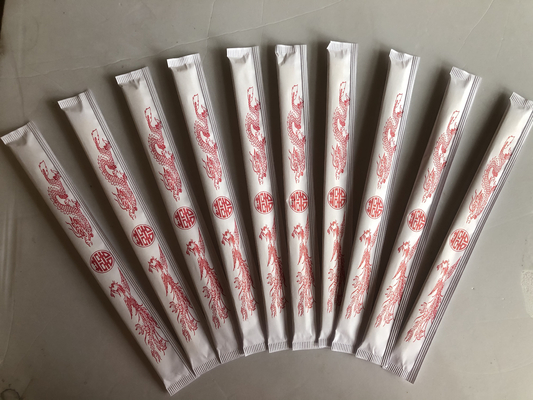 21CM -24CM TENSOGE Đũa tre có thể tháo rời với đầy đủ giấy bọc cho món ăn Trung Quốc
