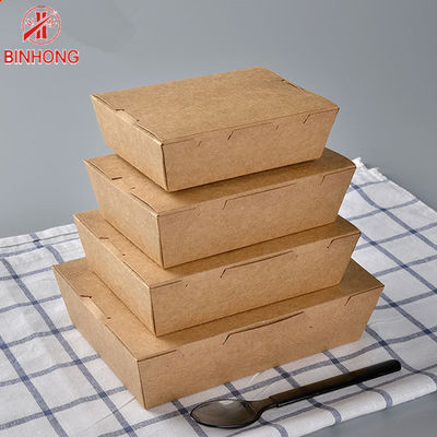 Hộp gấp giấy tái chế mang đi Hộp dùng một lần 24oz