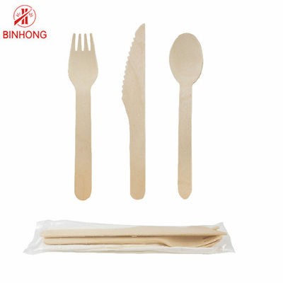 Thân thiện với môi trường bằng gỗ Dùng một lần có thể phân hủy sinh học Dao kéo Nĩa Dao Giấy 160mm
