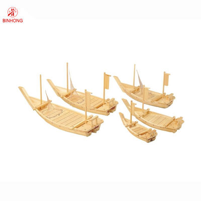 Logo Laser bền vững Thuyền Sushi bằng tre 50cm