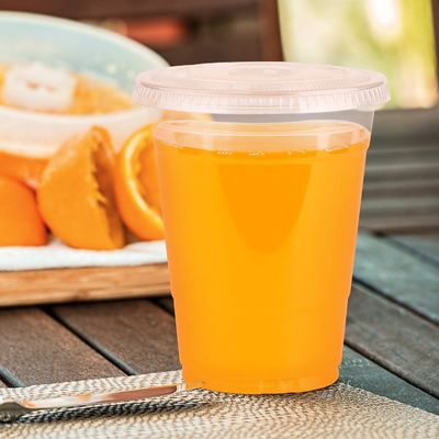 Cốc nhựa dùng một lần trong suốt 16Oz có nắp khe