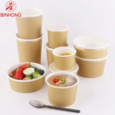 Hộp đựng giấy Kraft tròn 32oz Eco Takeaway