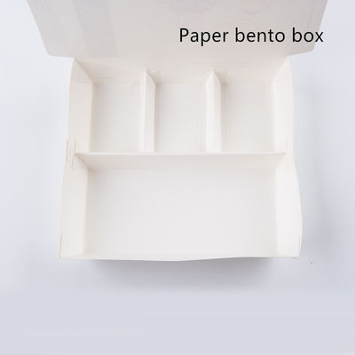 Giấy Kraft hình chữ nhật Hộp mang đi có thể phân hủy dùng một lần với nắp PET