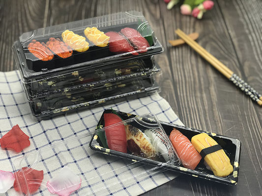 Nắp trong suốt bằng nhựa Sushi Khay đựng thực phẩm dùng một lần