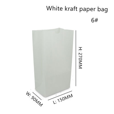 Túi đựng giấy Kraft trắng 60gsm 70gsm có thể tái chế để đóng gói thực phẩm