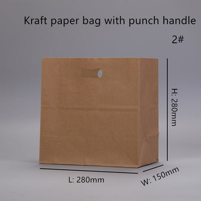 Túi giấy Kraft 80gsm 100gsm 120gsm với tay cầm cắt bế