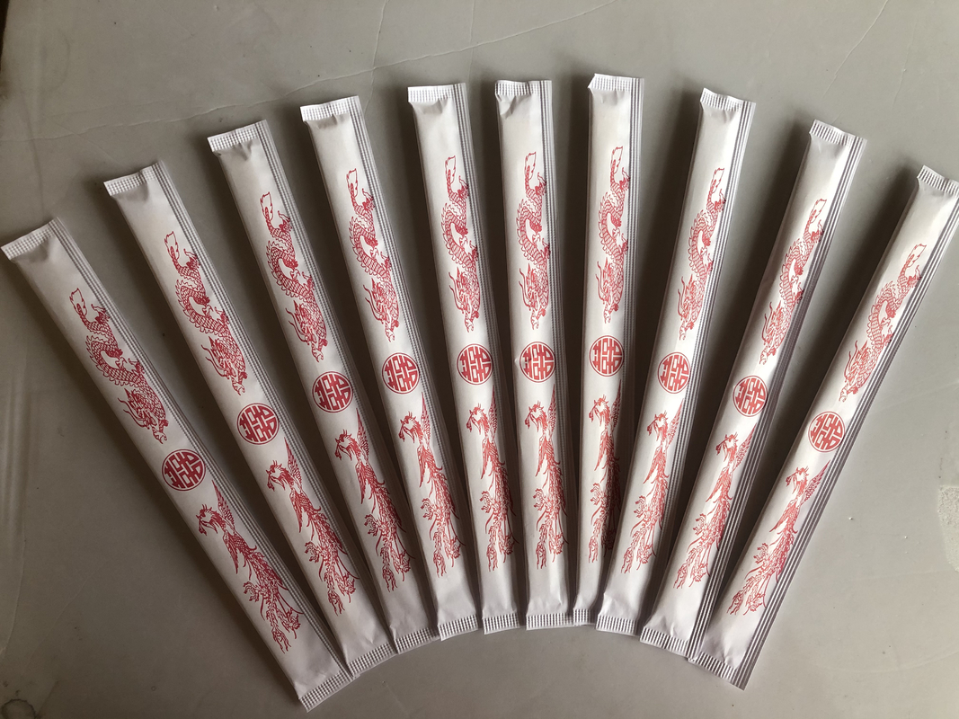 21CM -24CM TENSOGE Đũa tre có thể tháo rời với đầy đủ giấy bọc cho món ăn Trung Quốc