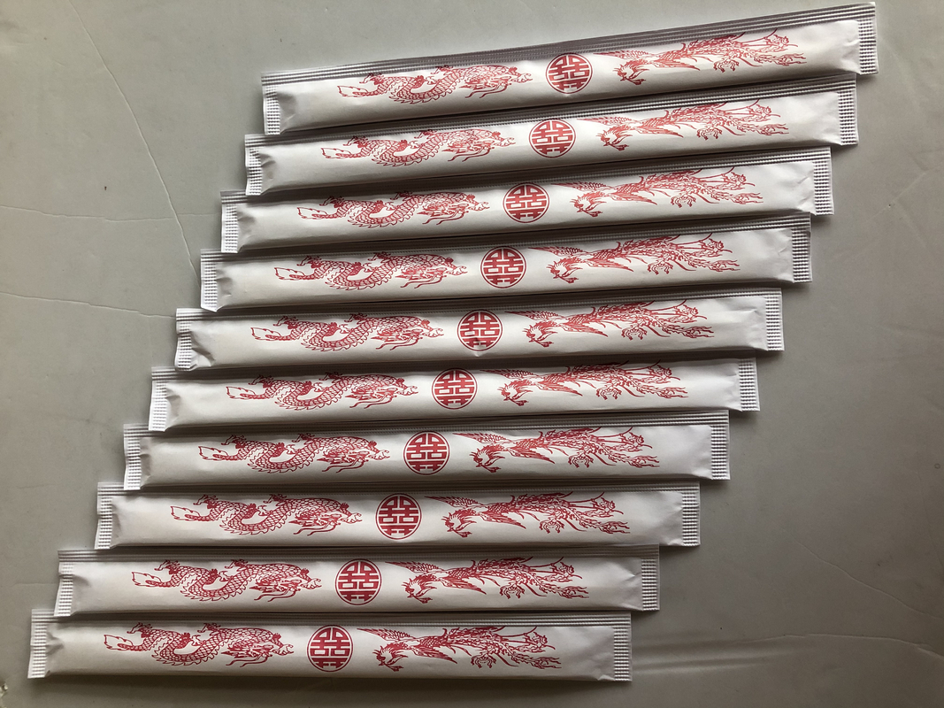 21CM -24CM TENSOGE Đũa tre có thể tháo rời với đầy đủ giấy bọc cho món ăn Trung Quốc