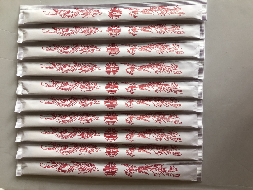 21CM -24CM TENSOGE Đũa tre có thể tháo rời với đầy đủ giấy bọc cho món ăn Trung Quốc