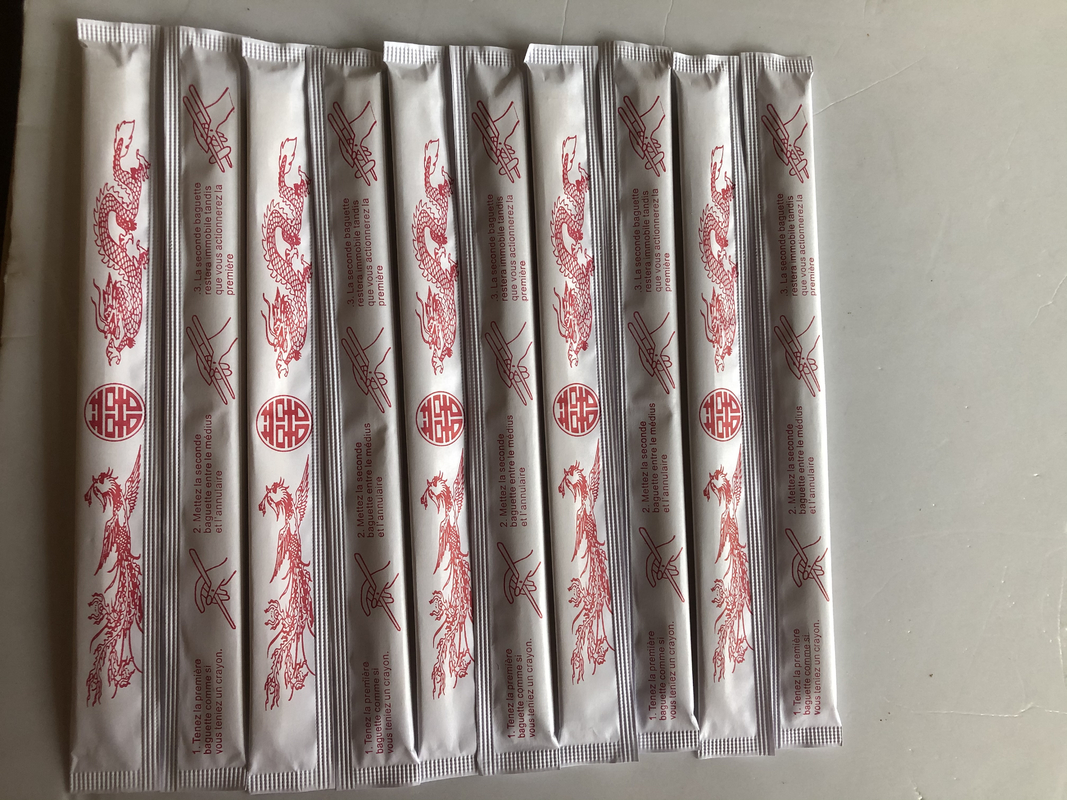 21CM -24CM TENSOGE Đũa tre có thể tháo rời với đầy đủ giấy bọc cho món ăn Trung Quốc