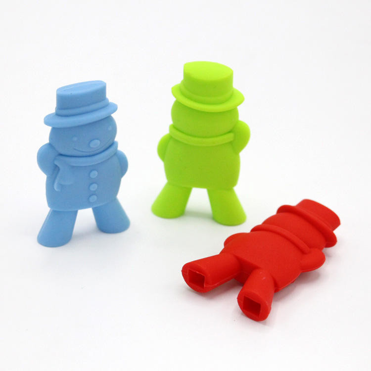 Phim Hoạt Hình Người Tuyết Hình Flatware Silicone Đũa Giữ Đầu Đũa Cho Trẻ Em