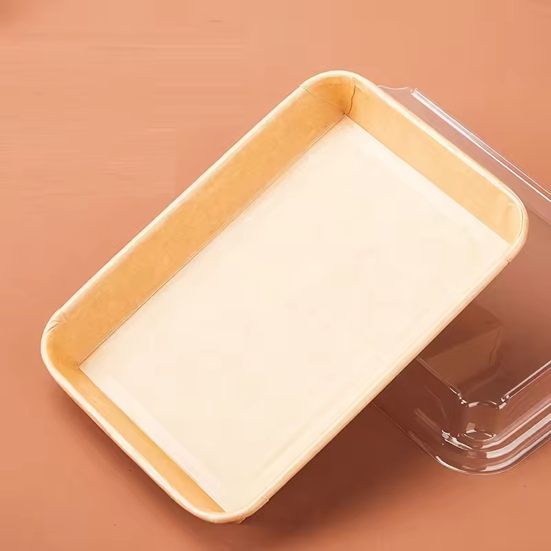 Thẻ Sushi có thể phân hủy Thùng chứa Sushi giấy tái chế với thùng đựng bánh nắp