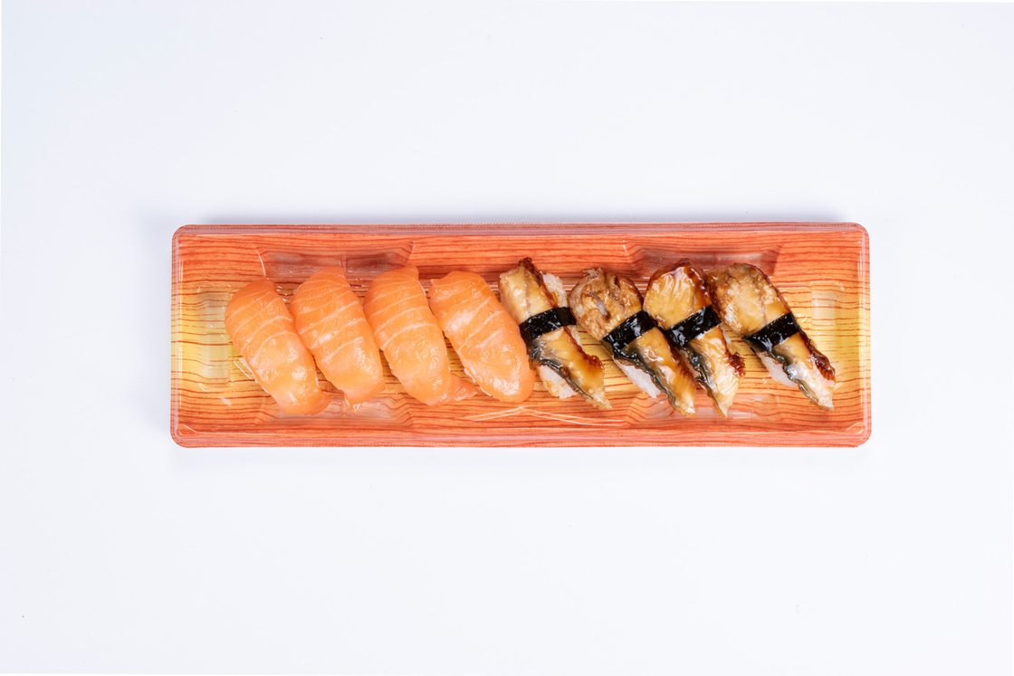 Tháo ra hộp Sushi dùng một lần hộp đóng gói với nắp hộp nhựa rõ ràng