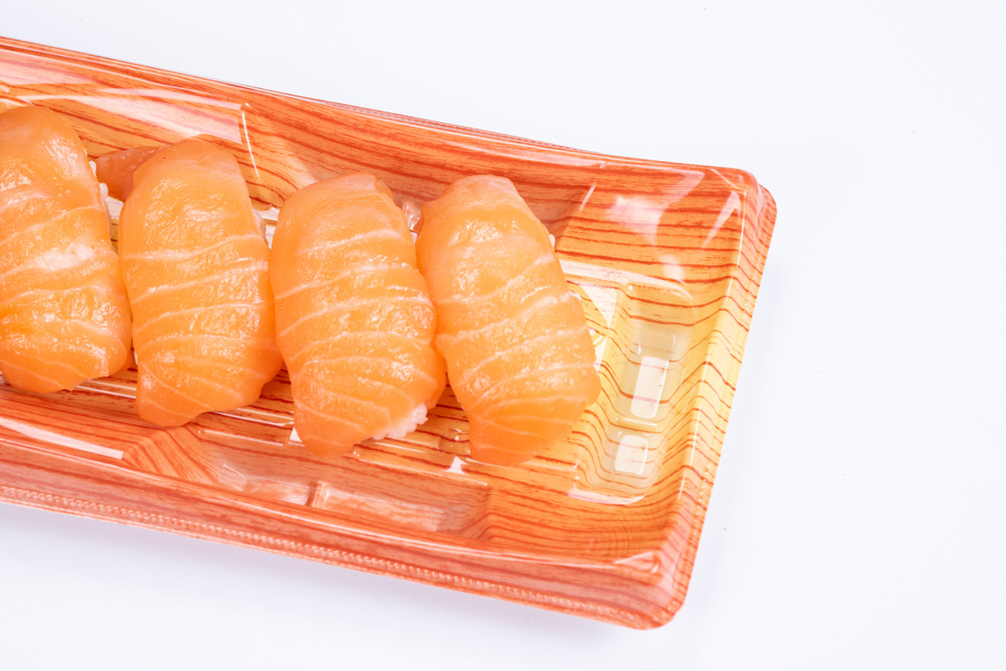 Tháo ra hộp Sushi dùng một lần hộp đóng gói với nắp hộp nhựa rõ ràng