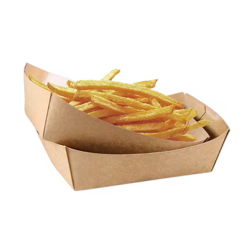 In tùy chỉnh Biodegradable hình con thuyền French Fry Container Takoyaki Tray Paper Box