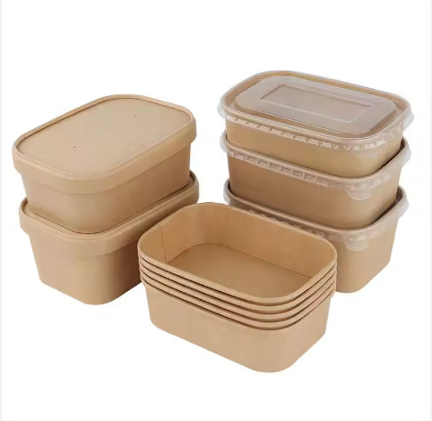 Kraft một lần sử dụng Custom Color Bowl Take Away Paper Lunch Box Food Container