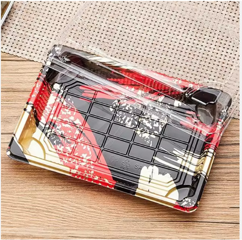 Sushi Box Blister Plastic Tray 00-11 Bao bì một lần dùng Sandwich Box với nắp rõ ràng