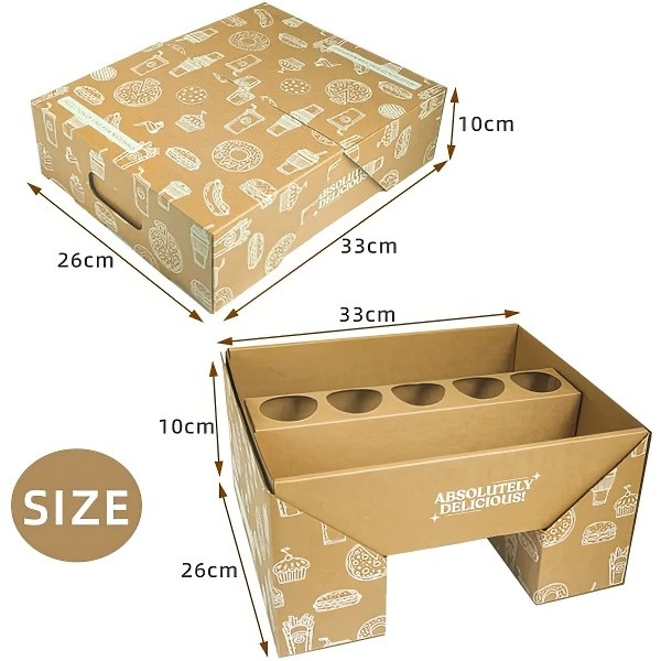 Hộp thực phẩm giấy kraft dùng một lần,hộp dã ngoại ; Hộp mang đi cho nhà hàng, hộp thức ăn nhanh