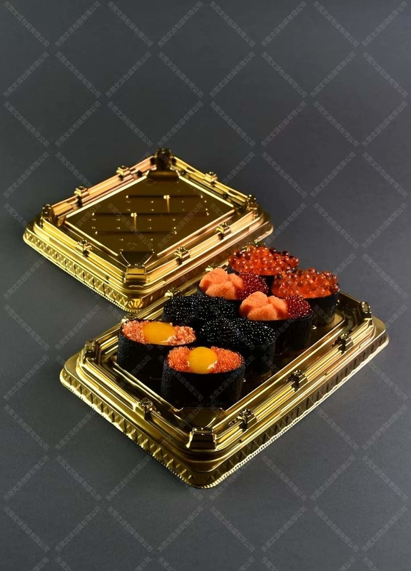 Hộp sushi truyền thống của Nhật Bản trong nhựa để phục vụ thực phẩm và trái cây