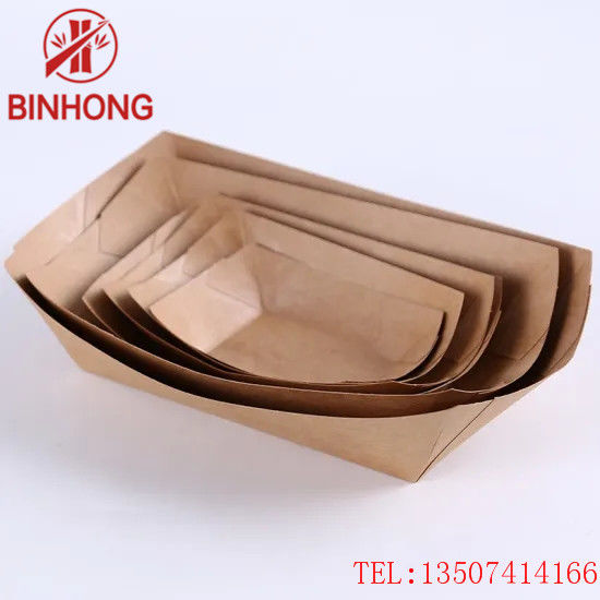 Giấy kraft Hộp đựng giấy dùng một lần cho thuyền 125mm
