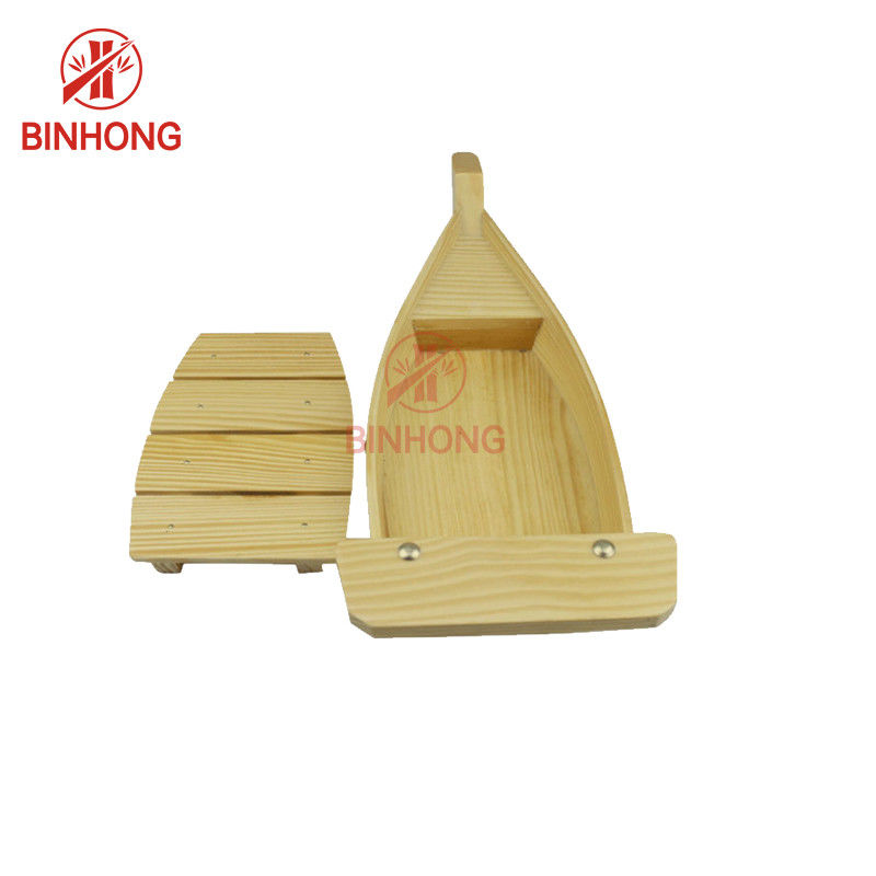 Moso Bamboo Màu tự nhiên Bát thuyền gỗ 15 ''