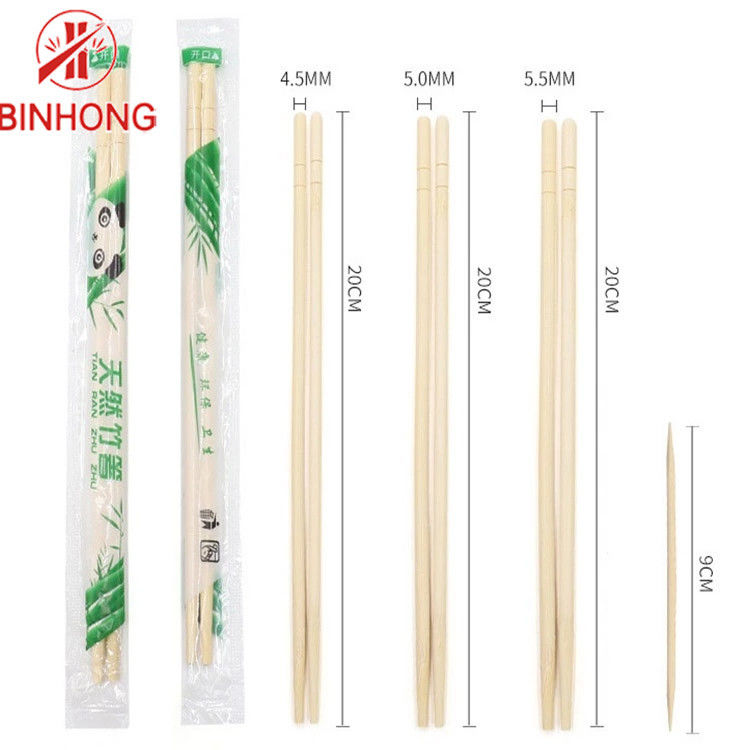Màu thiên nhiên tròn Đũa tre dùng một lần 18cm