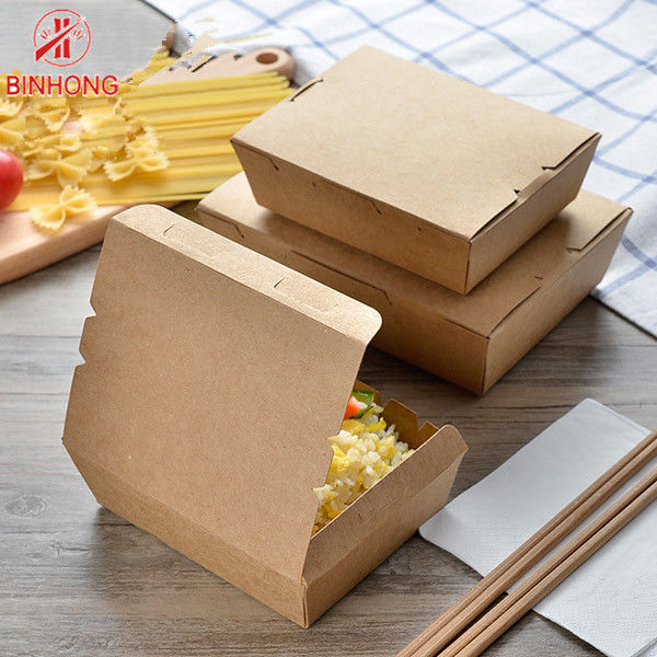 Hộp gấp giấy tái chế mang đi Hộp dùng một lần 24oz