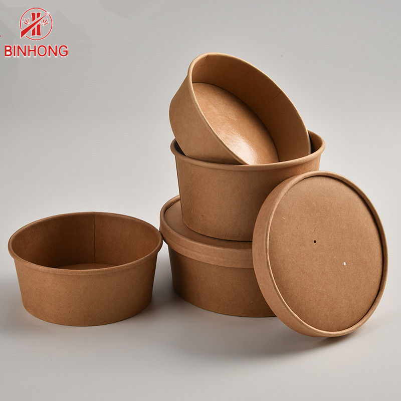 In logo phân hủy sinh học Hộp đựng giấy dùng một lần 12oz