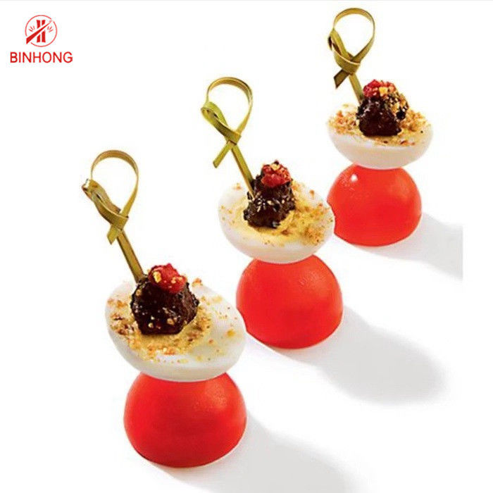 Logo tùy chỉnh dùng một lần Xiên nút tre 2,5mm