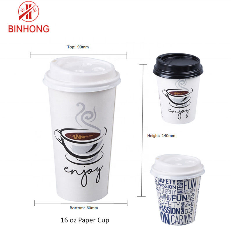 Logo tùy chỉnh được in màu 8 Oz Hộp đựng cốc giấy dùng một lần
