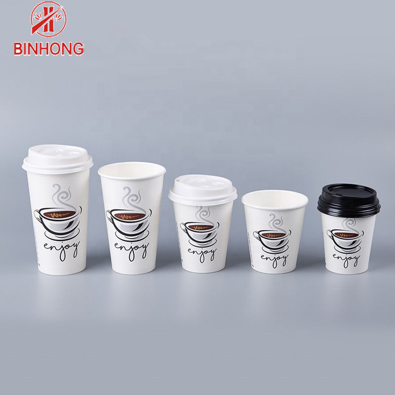 Logo tùy chỉnh được in màu 8 Oz Hộp đựng cốc giấy dùng một lần