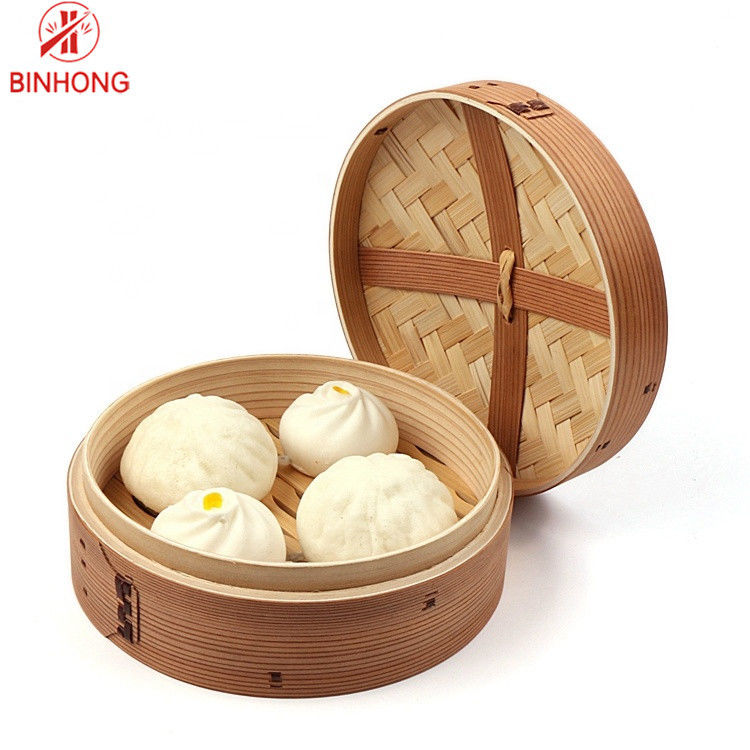 Giỏ hấp thực phẩm Dim Sum mini bằng tre 10cm 30cm với logo tùy chỉnh