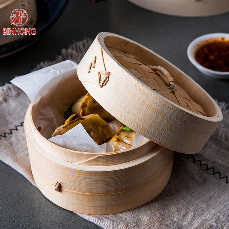 Giỏ hấp thực phẩm Dim Sum mini bằng tre 10cm 30cm với logo tùy chỉnh