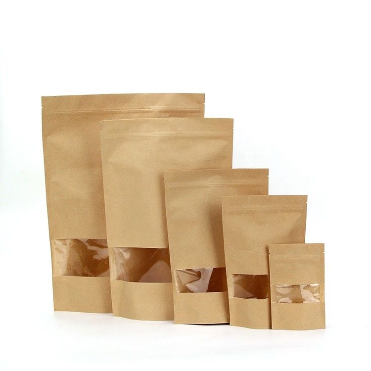 Túi giấy Kraft có khóa Zip Lock ISO9001