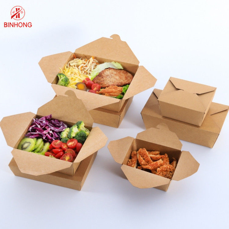 Đóng gói Giấy UV tại chỗ Hộp mang đi dùng một lần cho nhà hàng