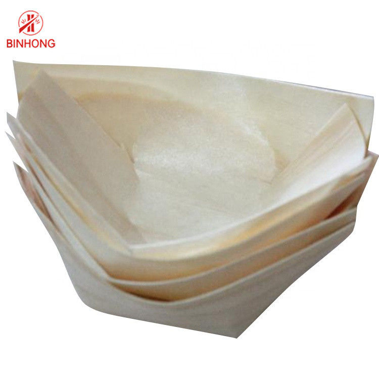 Khay Thuyền Sushi bằng gỗ cao cấp dùng một lần 24,5 * 12,5cm