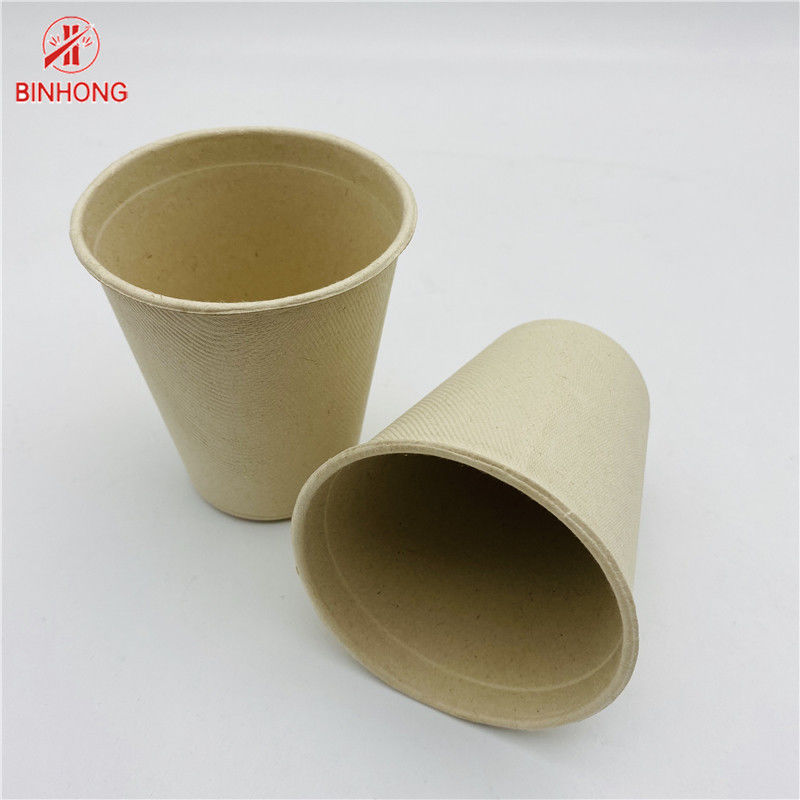 Bột giấy màu tự nhiên Đúc giấy dùng một lần Ly giấy có thể phân hủy sinh học 8oz