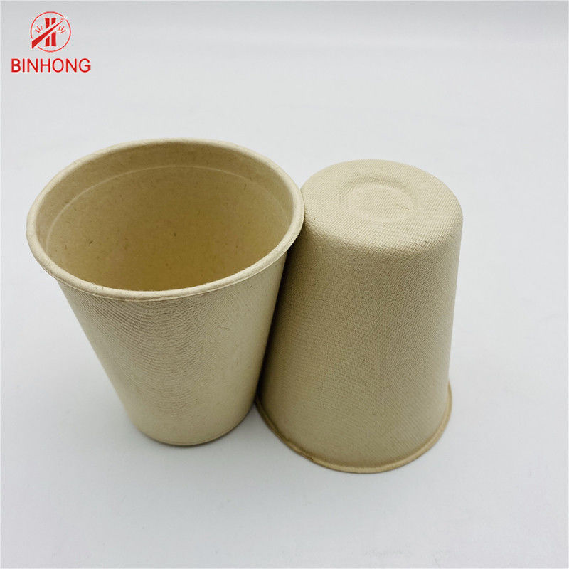 Bột giấy màu tự nhiên Đúc giấy dùng một lần Ly giấy có thể phân hủy sinh học 8oz