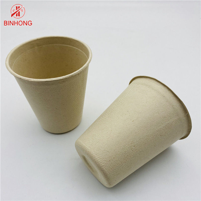 Bột giấy màu tự nhiên Đúc giấy dùng một lần Ly giấy có thể phân hủy sinh học 8oz