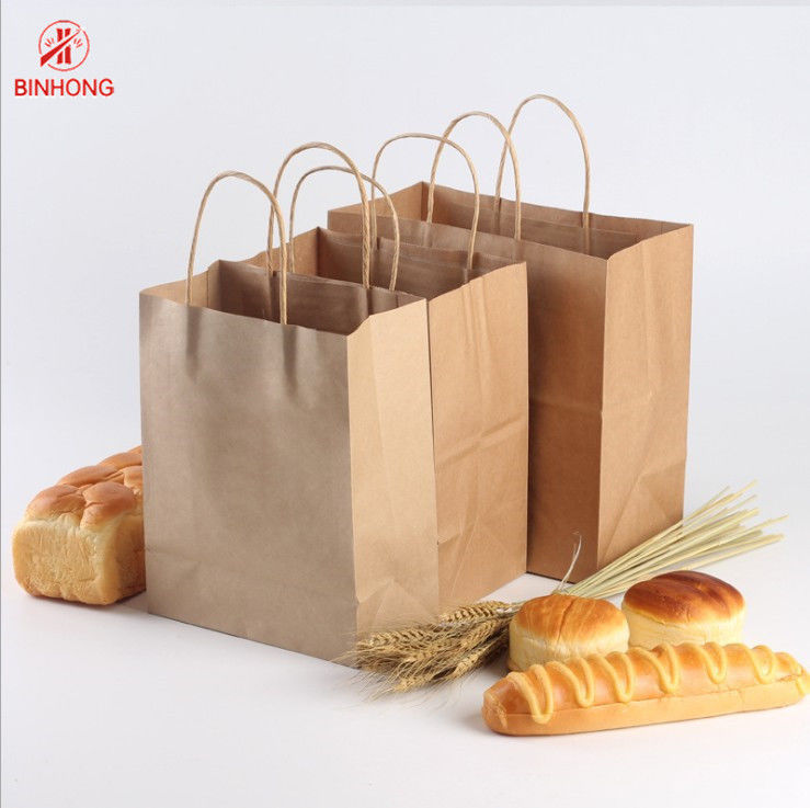 Logo tùy chỉnh Màu nâu in Flexo Túi giấy Kraft