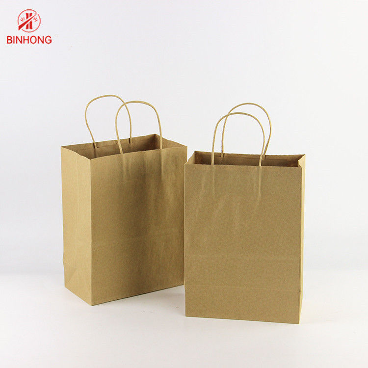 Logo tùy chỉnh Màu nâu in Flexo Túi giấy Kraft