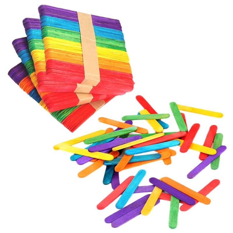 Poplar 4,5Inch Coloured Popsicle Sticks cho đồ thủ công tự làm