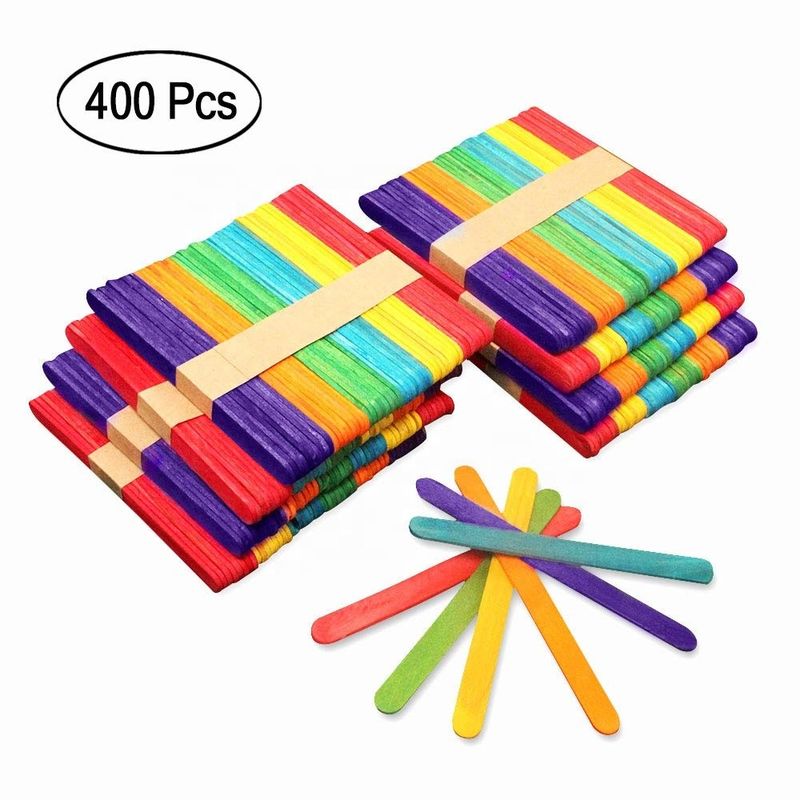 Poplar 4,5Inch Coloured Popsicle Sticks cho đồ thủ công tự làm