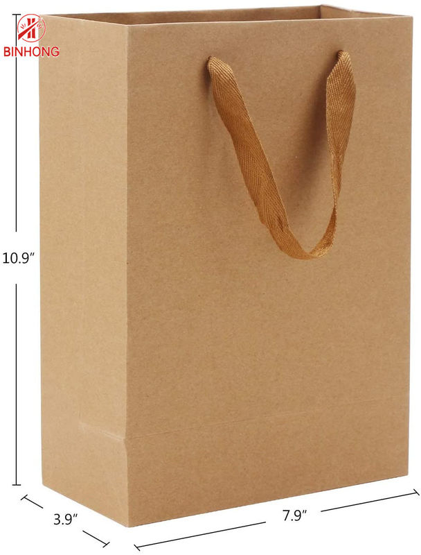 Túi giấy đứng 30cm được dán với tay cầm xoắn