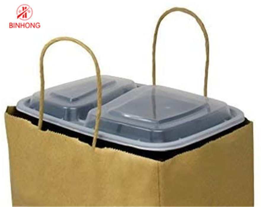 Túi giấy Kraft 10 × 5 × 13 '' bền có tay cầm