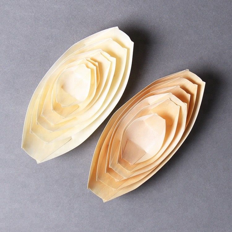Màu thiên nhiên dùng một lần Khay bếp bằng gỗ 24,5 * 11,5cm