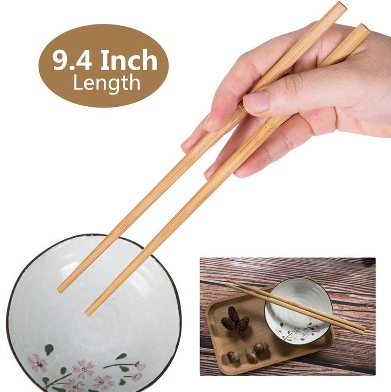 Đũa tre dùng một lần vuông 24cm được cacbon hóa