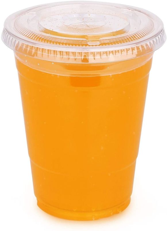 Cốc nhựa dùng một lần trong suốt 16Oz có nắp khe