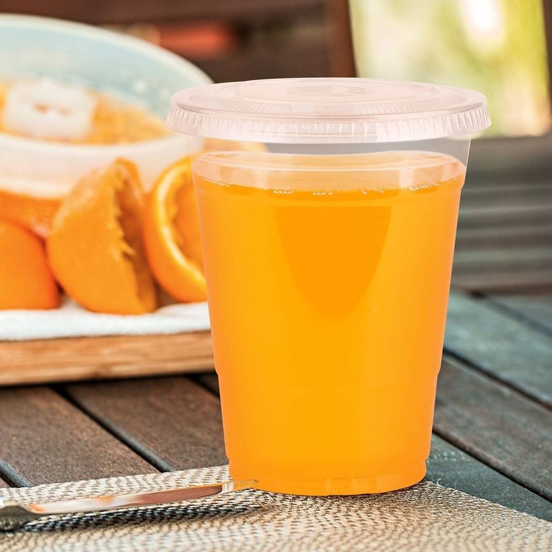 Cốc nhựa dùng một lần trong suốt 16Oz có nắp khe