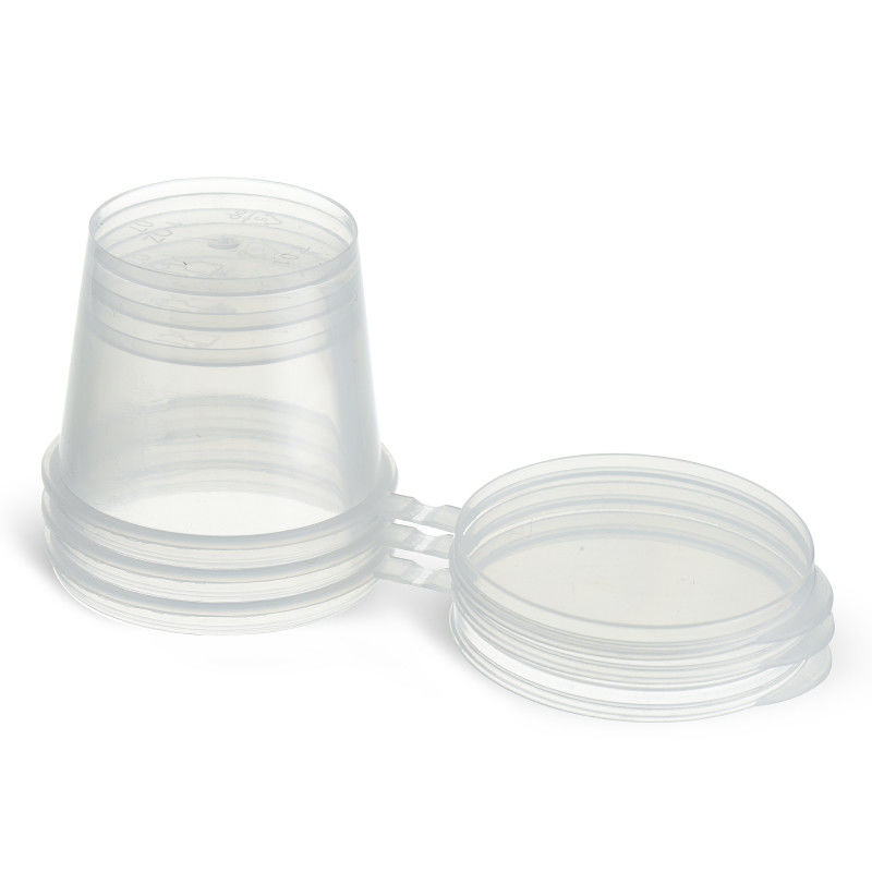 Cốc tròn trong suốt 50ml Cốc nước sốt nhựa PP có nắp